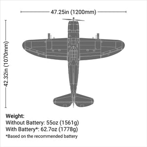 P-47 Razorback 1.2m PNP