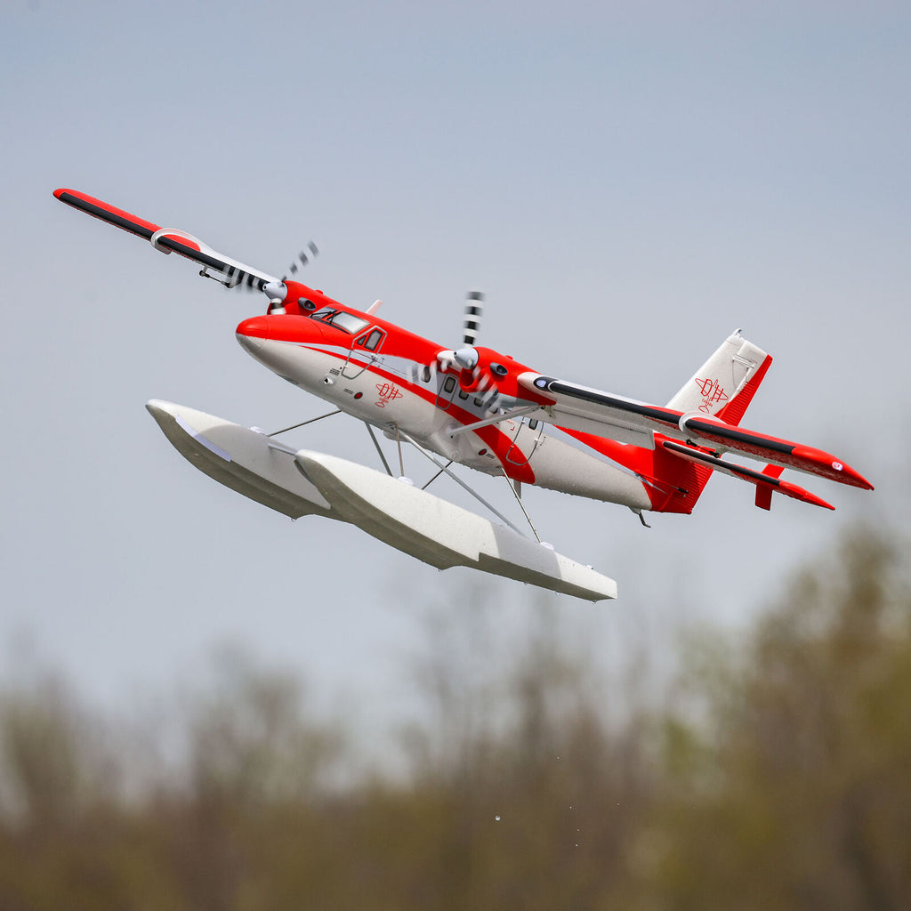 E-flite DHC-6 Twin Otter 1.4m BNF Basic with AS3X+ and SAFE Select Combo with Floats (EFL32050CF)