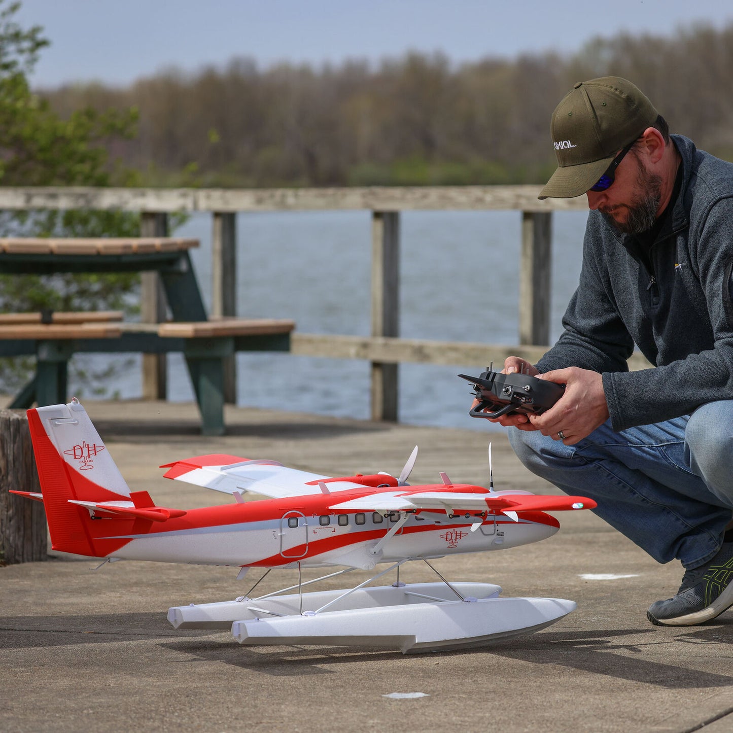 DHC-6 Twin Otter 1.4m BNF Basic with AS3X+ and SAFE Select W Floats