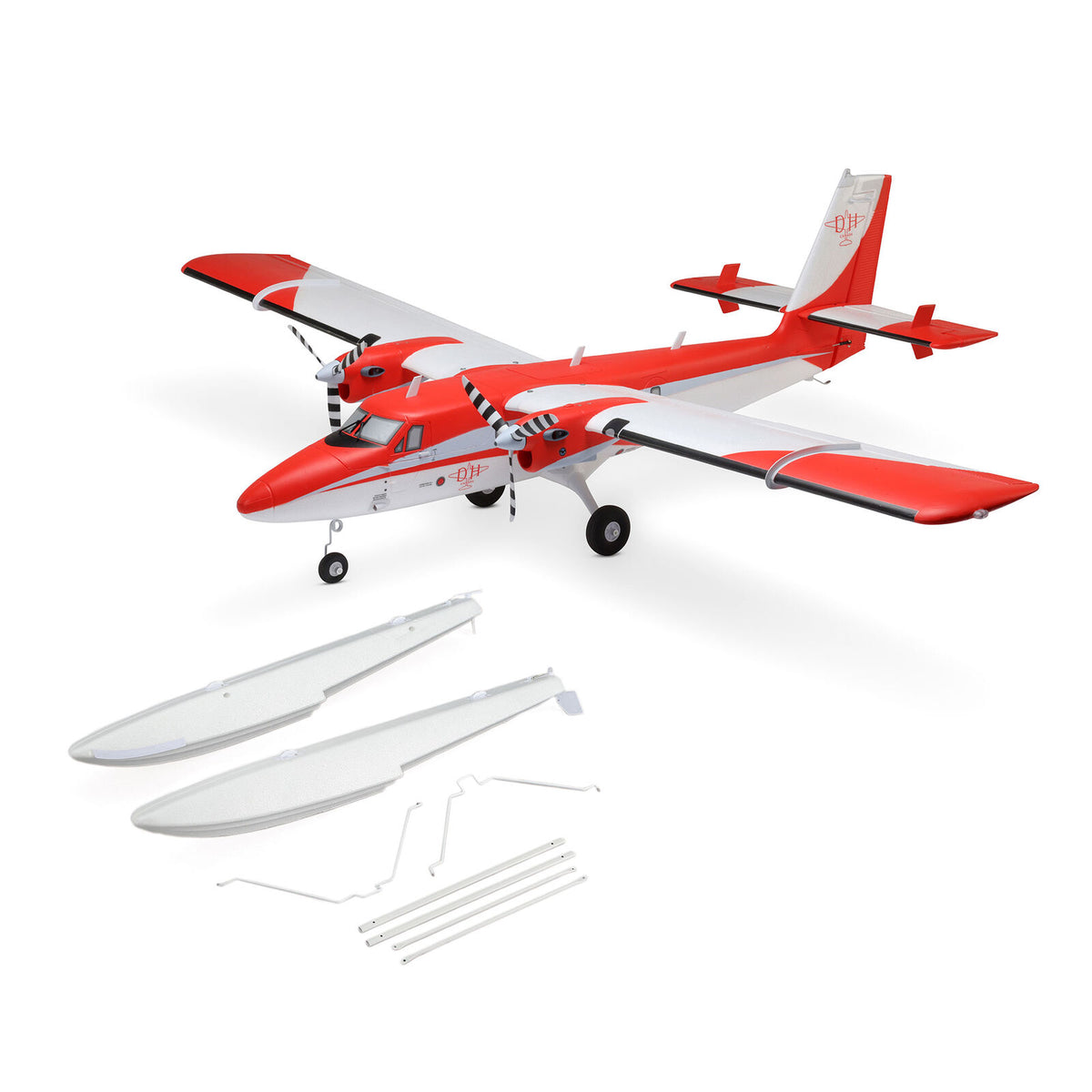 E-flite DHC-6 Twin Otter 1.4m BNF Basic with AS3X+ and SAFE Select Combo with Floats (EFL32050CF)