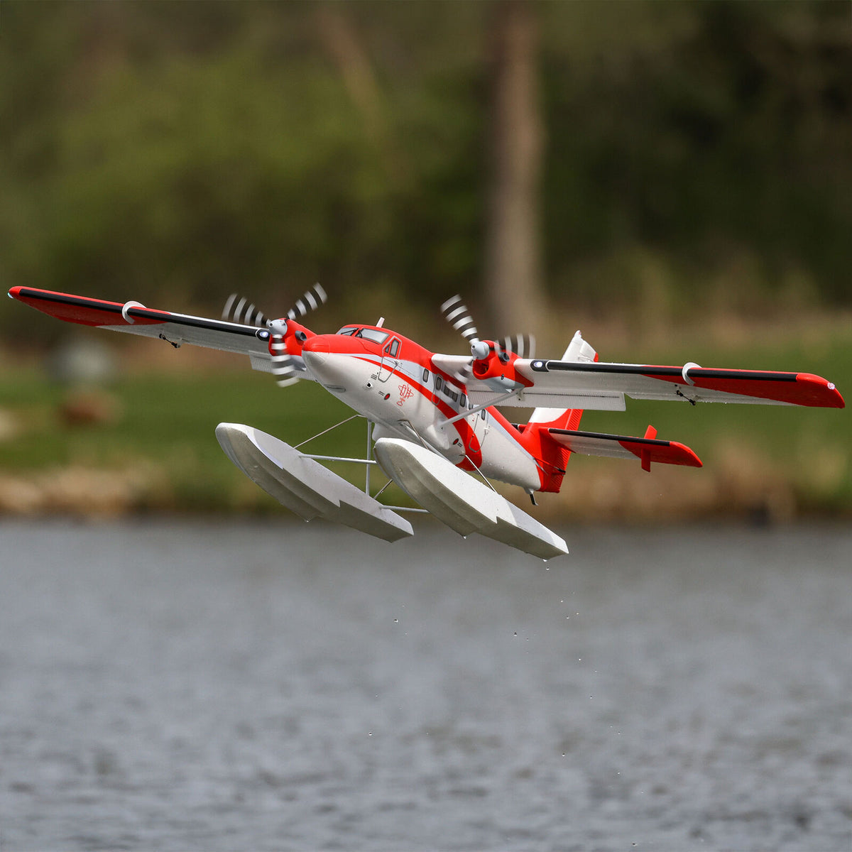 E-flite DHC-6 Twin Otter 1.4m BNF Basic with AS3X+ and SAFE Select Combo with Floats (EFL32050CF)