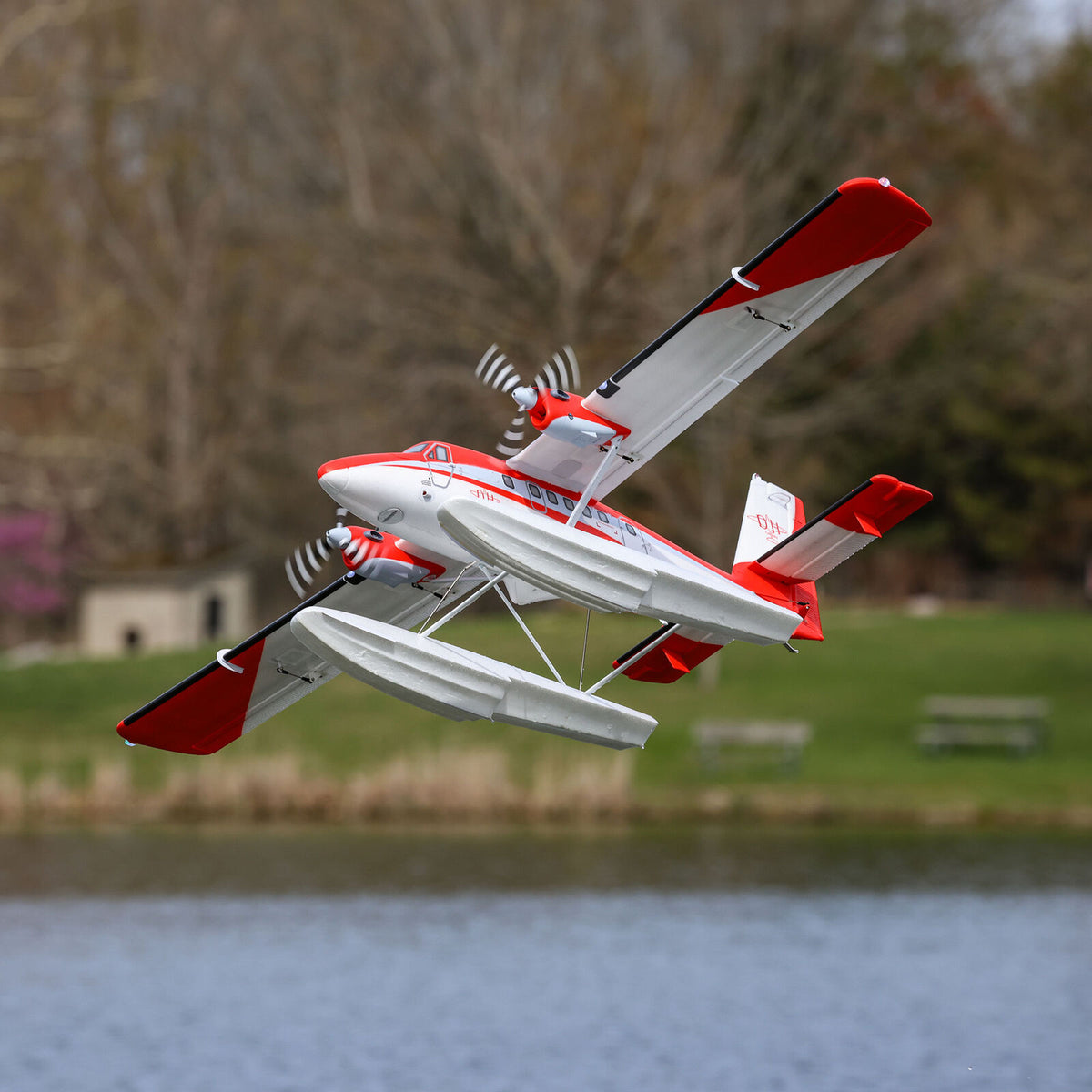 E-flite DHC-6 Twin Otter 1.4m BNF Basic with AS3X+ and SAFE Select Combo with Floats (EFL32050CF)