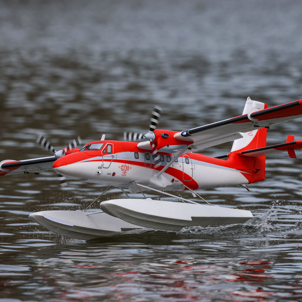 E-flite DHC-6 Twin Otter 1.4m BNF Basic with AS3X+ and SAFE Select Combo with Floats (EFL32050CF)