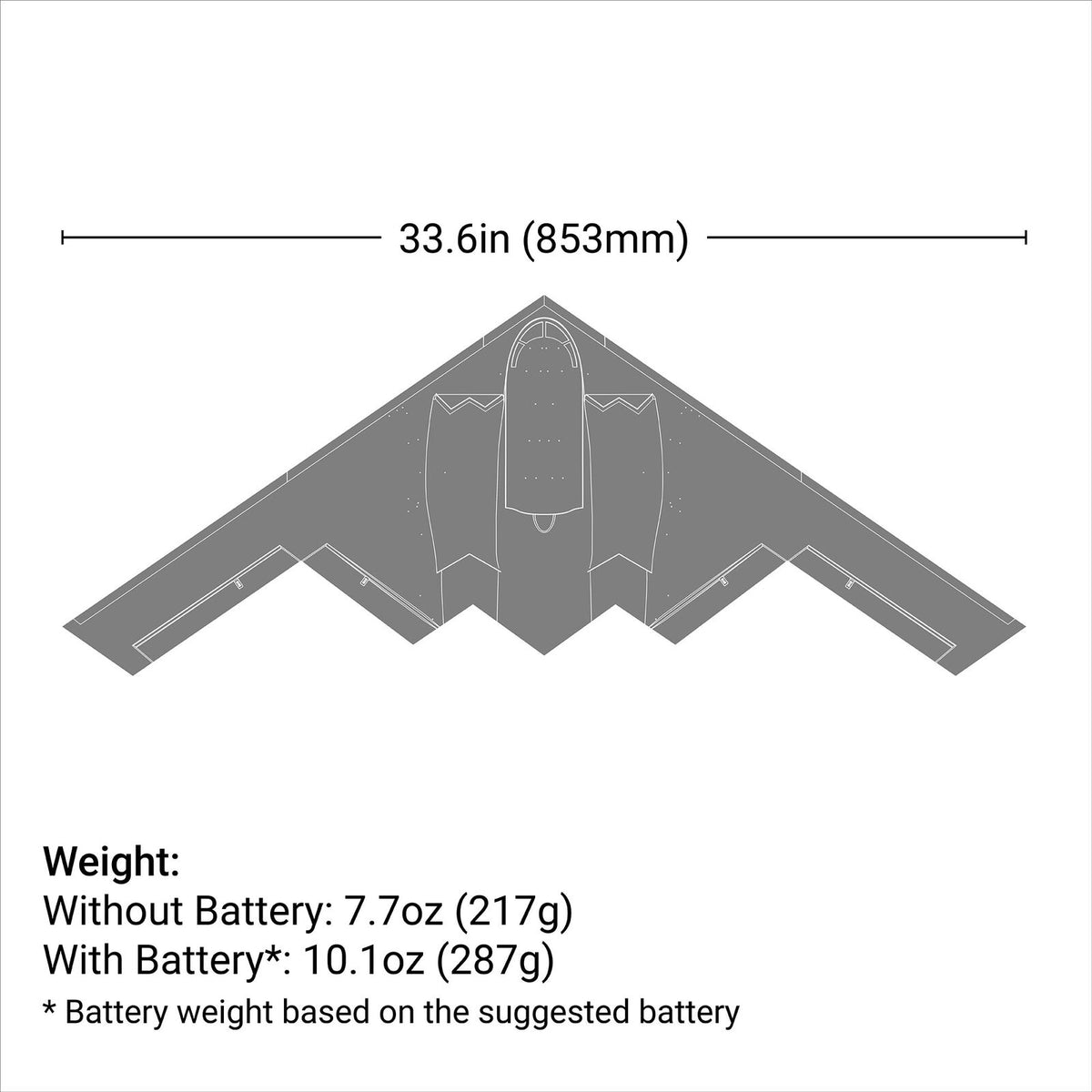 E-flite Micro B-2 Spirit of America Twin 30mm EDF BNF Basic (EFLU09050)