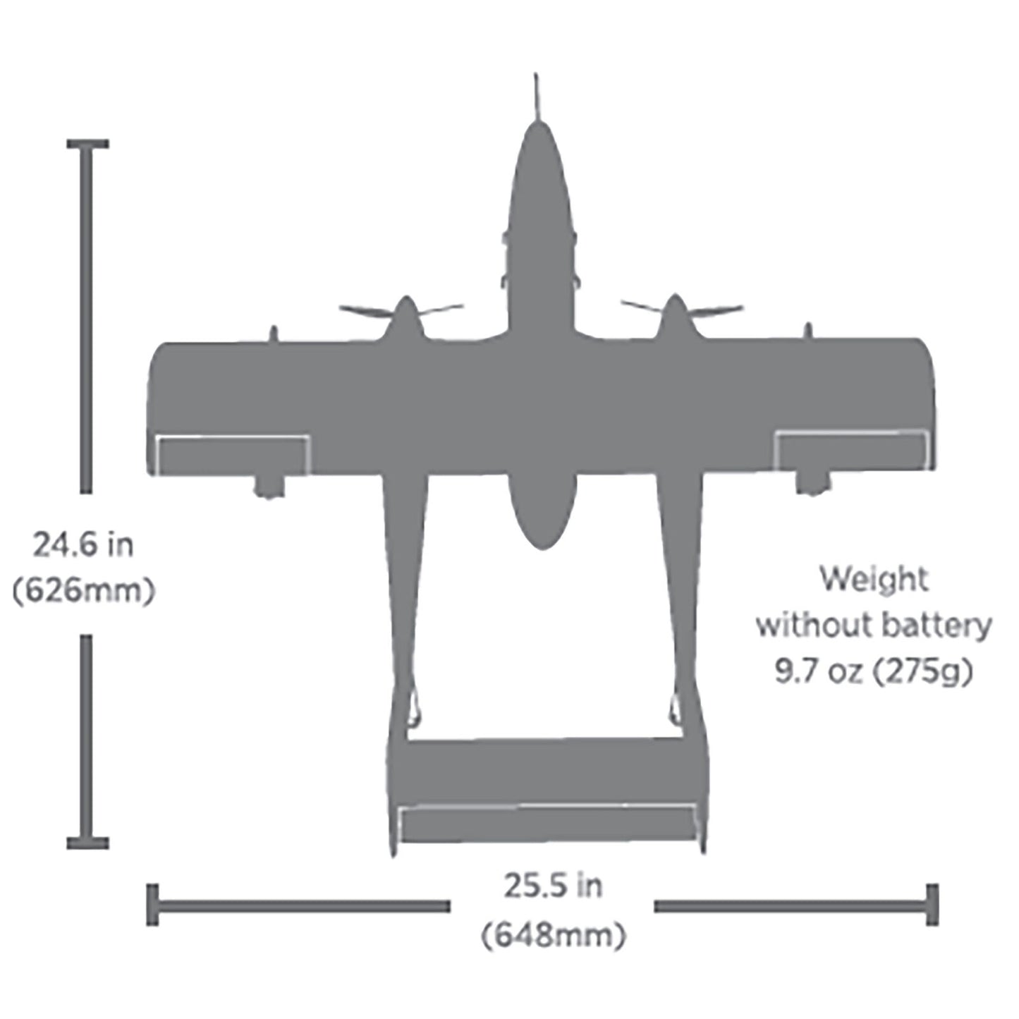 Micro OV-10 Bronco 645mm BNF Basic w/ AS3X/SAFE Select
