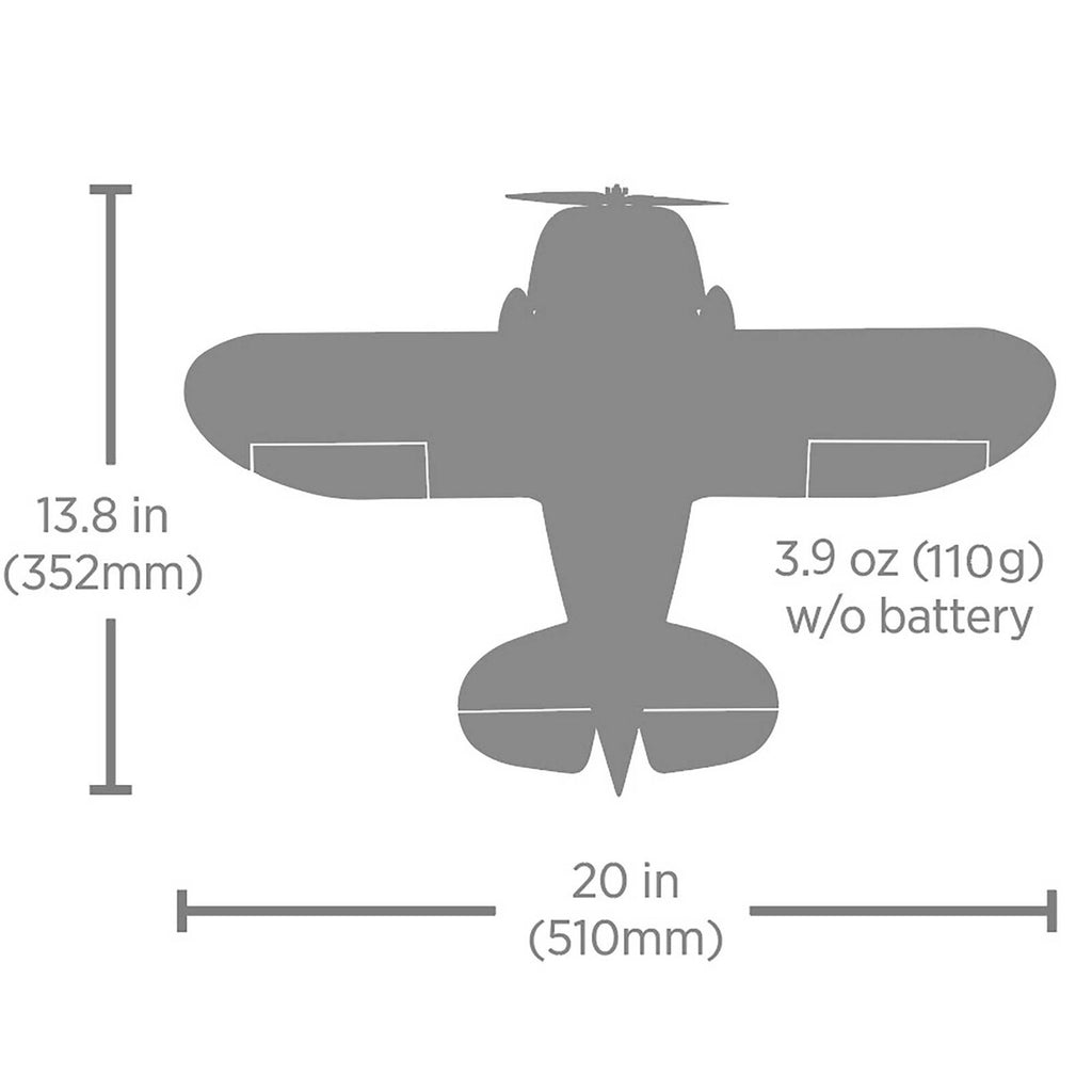 E-flite UMX Gee Bee R-2 510mm BNF Basic with AS3X and SAFE Select (EFLU61500)
