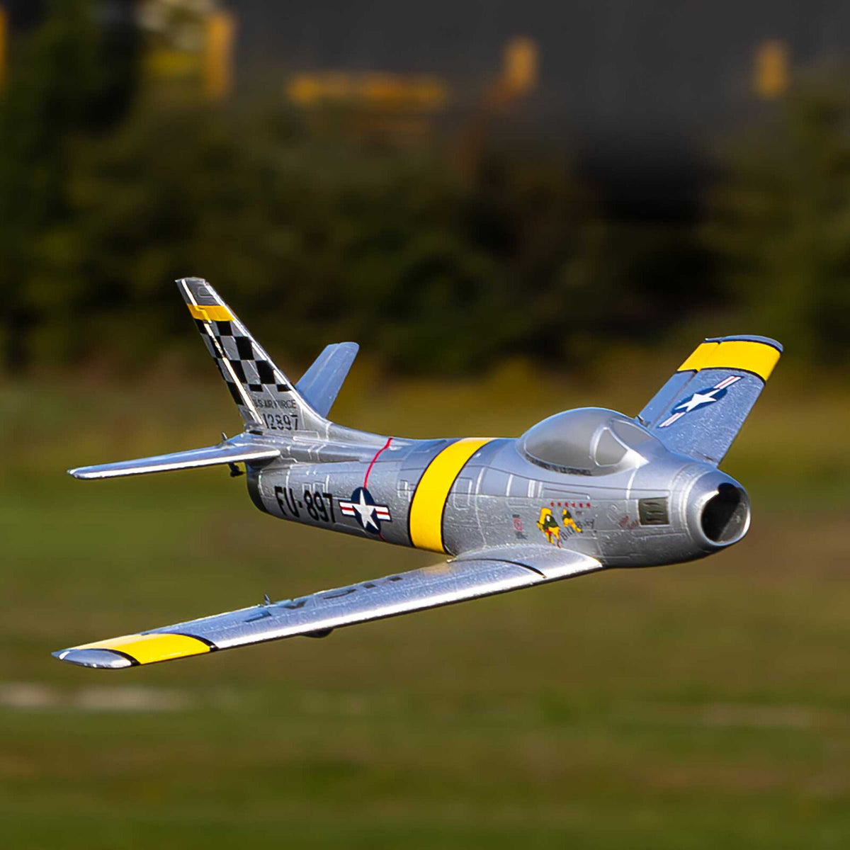 E-flite UMX F-86 Sabre 30mm EDF Jet BNF Basic with AS3X and SAFE Select (EFLU7050)