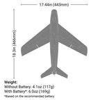 E-flite UMX F-86 Sabre 30mm EDF Jet BNF Basic with AS3X and SAFE Select (EFLU7050)