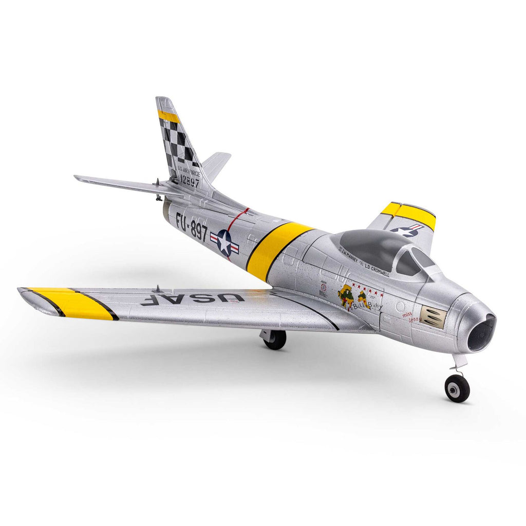 E-flite UMX F-86 Sabre 30mm EDF Jet BNF Basic with AS3X and SAFE Select (EFLU7050)