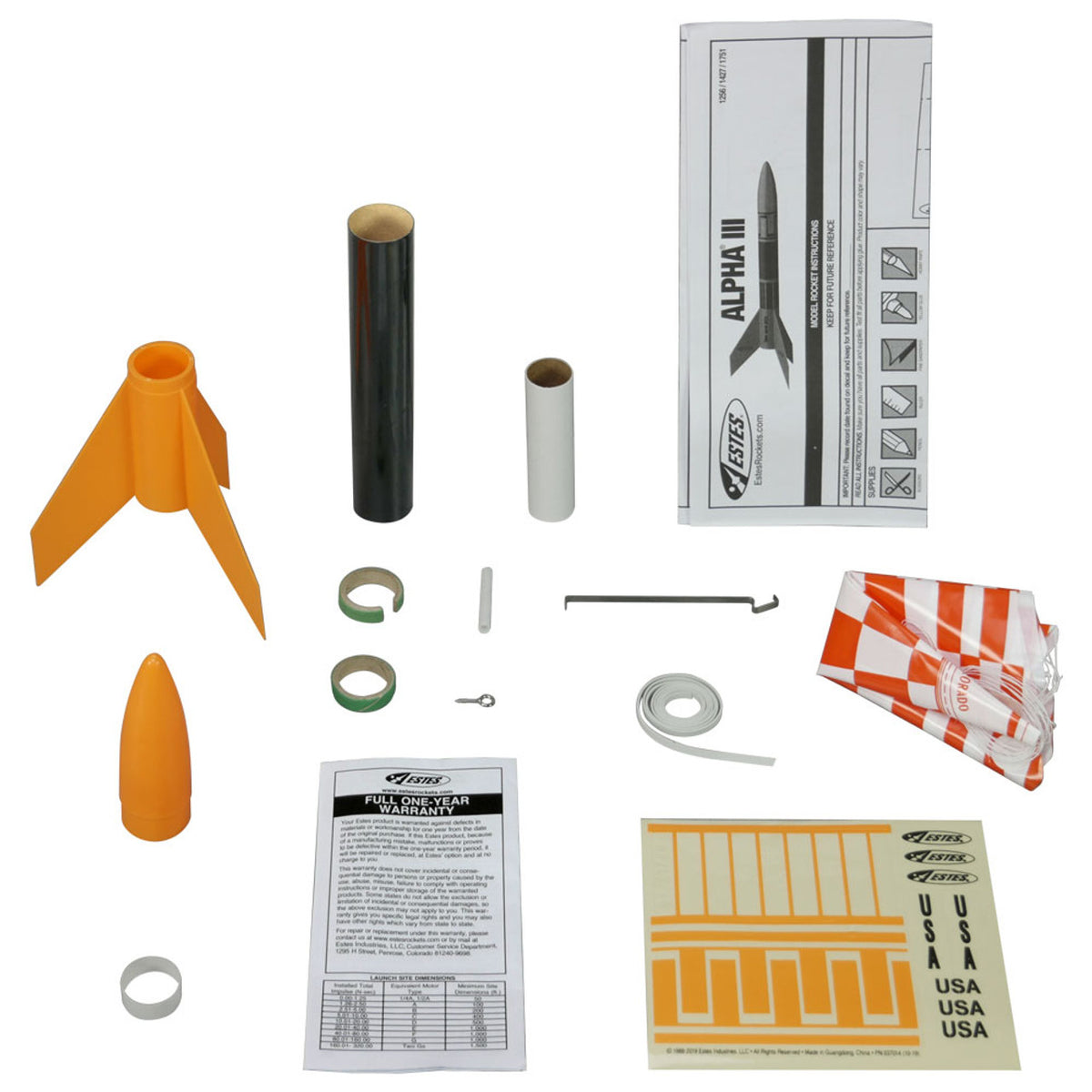 Estes Alpha III Rocket Kit, E2X (EST1256)