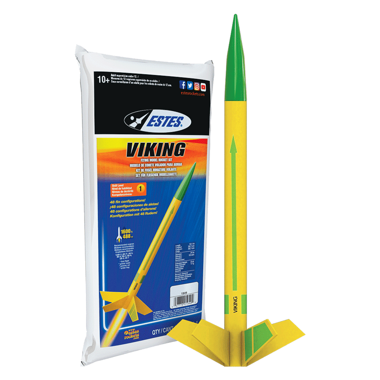 Viking Model Rocket Kit, Skill Level 1