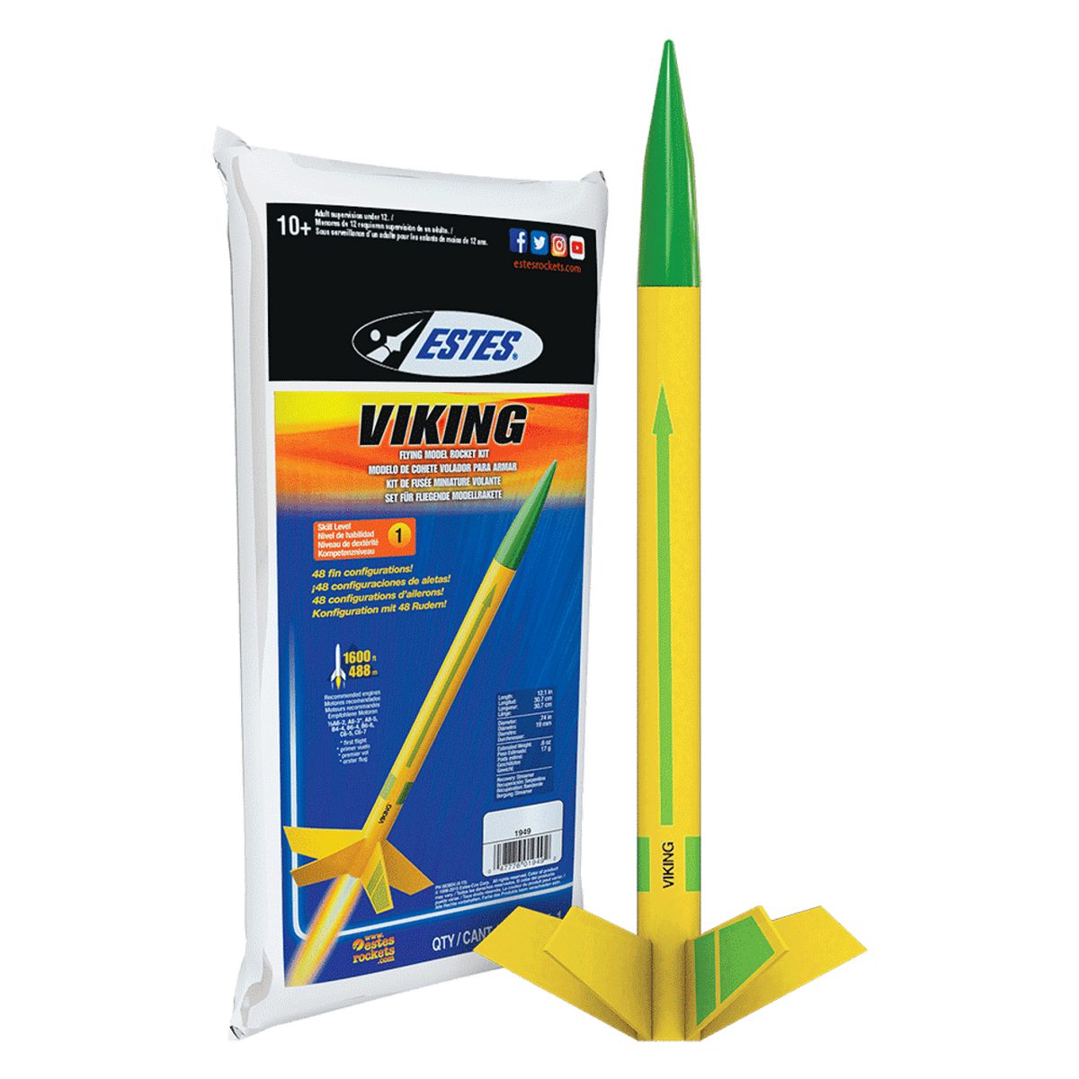 Viking Model Rocket Kit, Skill Level 1