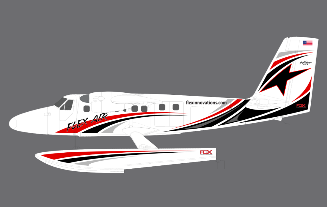 Twin Otter 80E Float Set: Red