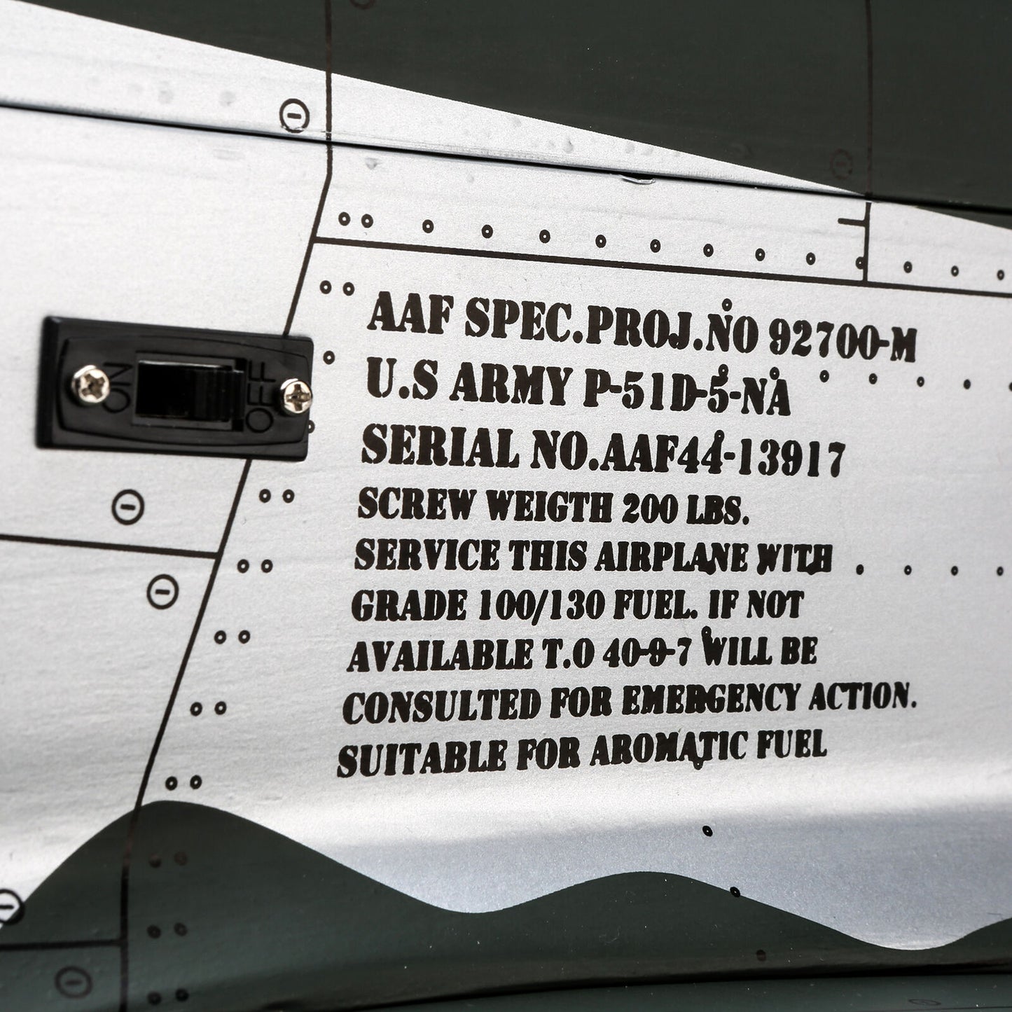 P-51D Mustang 20cc ARF  w/E-flite Retract Set, Motor & ESC