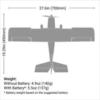 HobbyZone Apprentice STOL S 700 RTF with AS3X/SAFE (hbz6100)