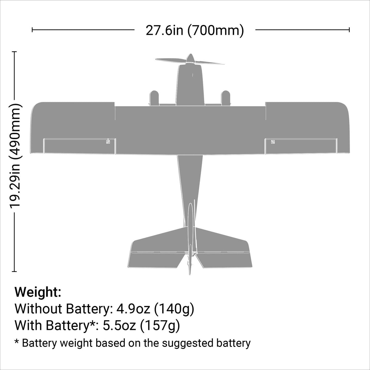 HobbyZone Apprentice STOL S 700 RTF with AS3X/SAFE (hbz6100)