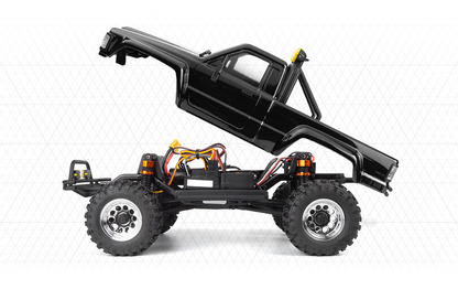 1/18 Venture Flux 1985 Toyota Hilux SR5, Brushless, Black: HPI160802