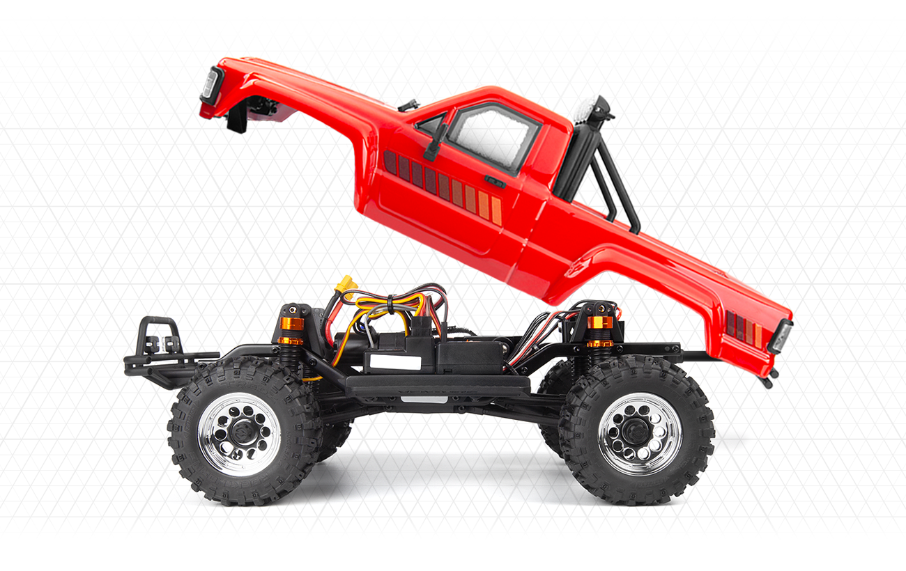 1/18 Venture Flux 1985 Toyota Hilux SR5, Brushless, Red: HPI160803