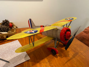 30" Wingspan Curtiss F9C2 Sparrowhawk Rubber Pwd Aircraft Laser Cut Kit