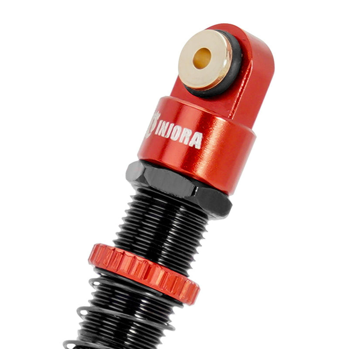 Injora Aluminum 51mm Threaded Oil Shocks, Red, 1/24 Axial AX24 (4) (INJSCX24-160RB-4)