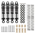 Injora Aluminum 40mm Big Bore Shocks, Black, 1/24 Axial SCX24 (4) (INJSCX24-179BK)