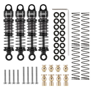 Injora Aluminum 40mm Big Bore Shocks, Black, 1/24 Axial SCX24 (4) (INJSCX24-179BK)