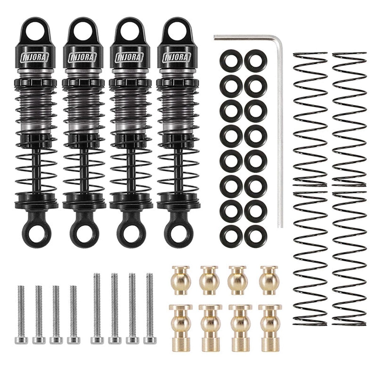 40mm Big Bore Shocks for SCX24 with brass spring retainer