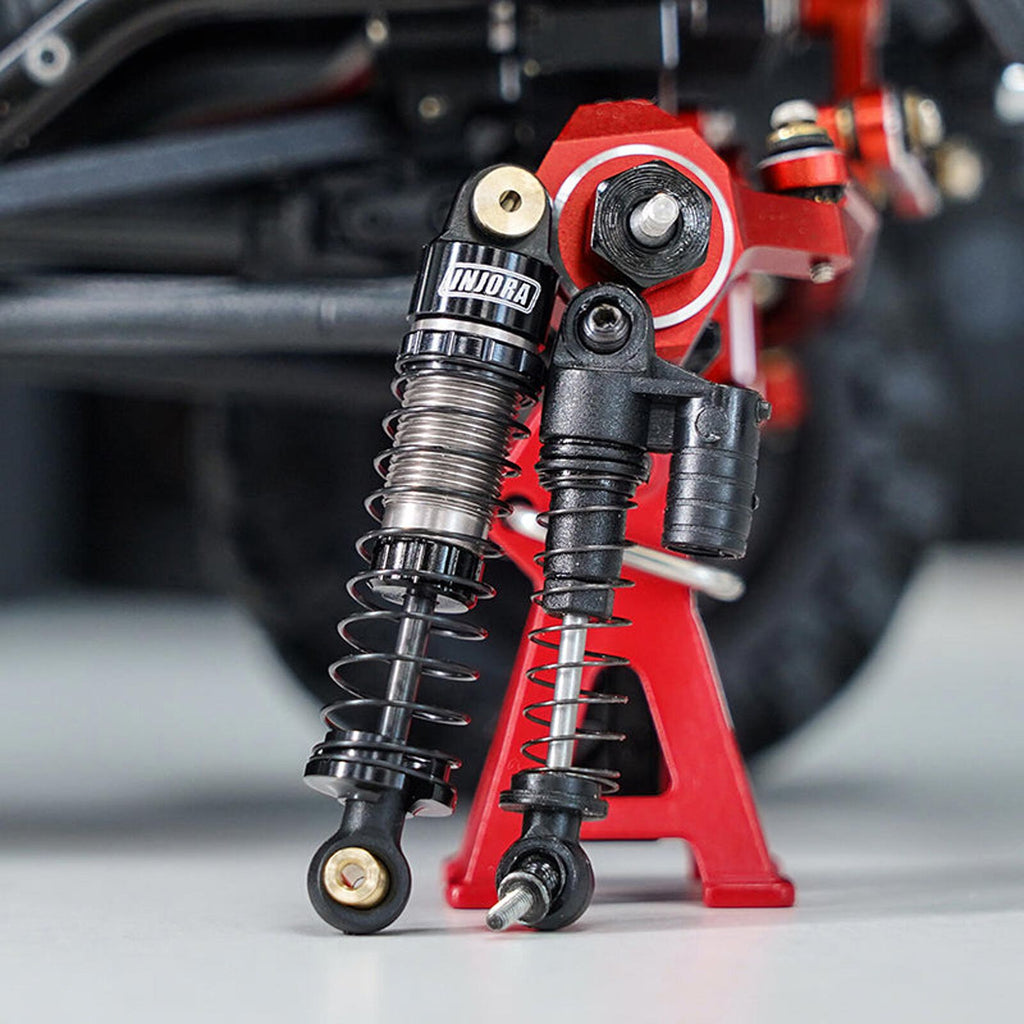 Injora Aluminum 40mm Big Bore Shocks, Black, 1/24 Axial SCX24 (4) (INJSCX24-179BK)