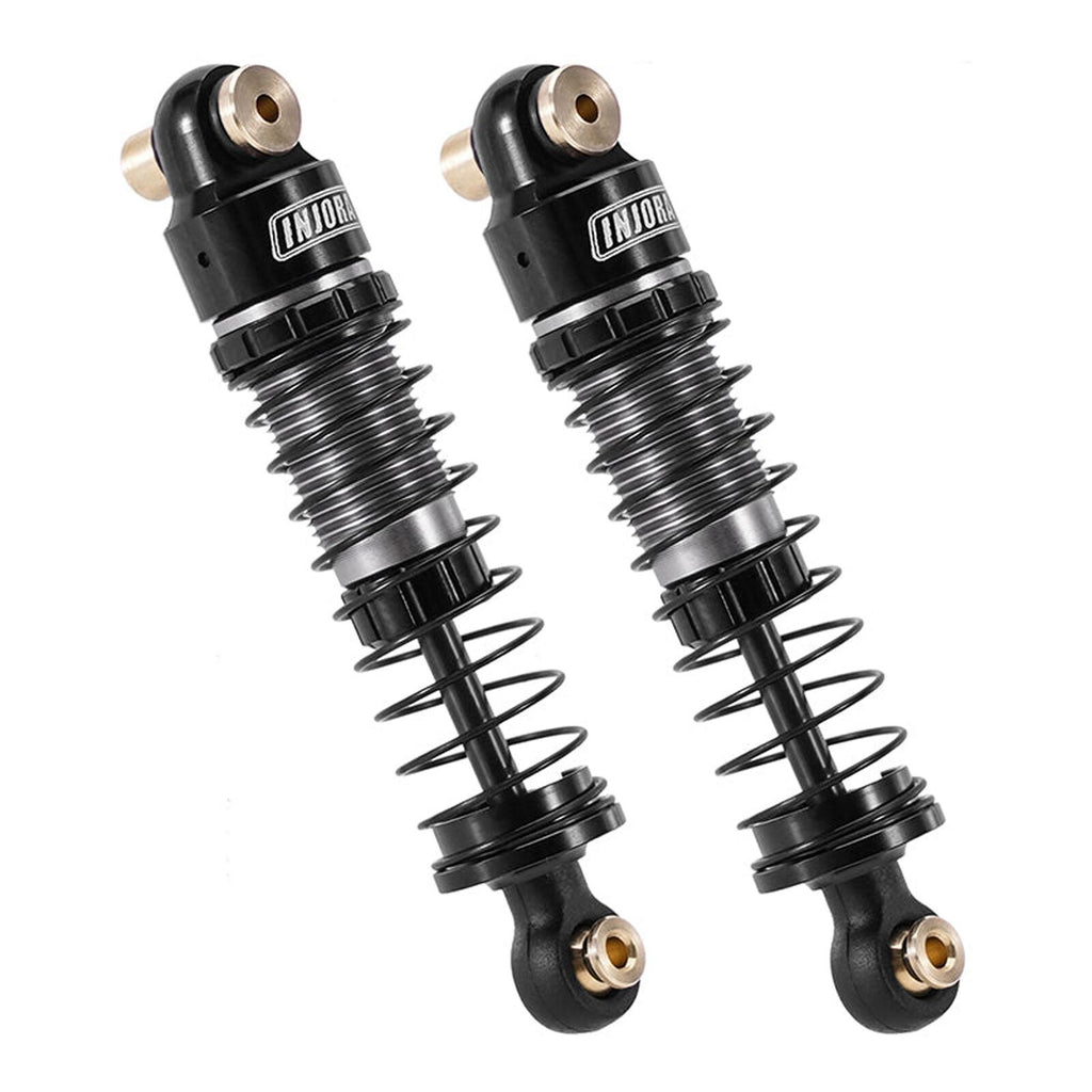 Injora Aluminum 40mm Big Bore Shocks, Black, 1/24 Axial SCX24 (4) (INJSCX24-179BK)