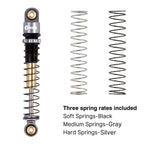 Injora Aluminum 43mm Threaded Oil Shocks, Grey, 1/24 Axial SCX24 (4) (INJSCX24-27GL-4)