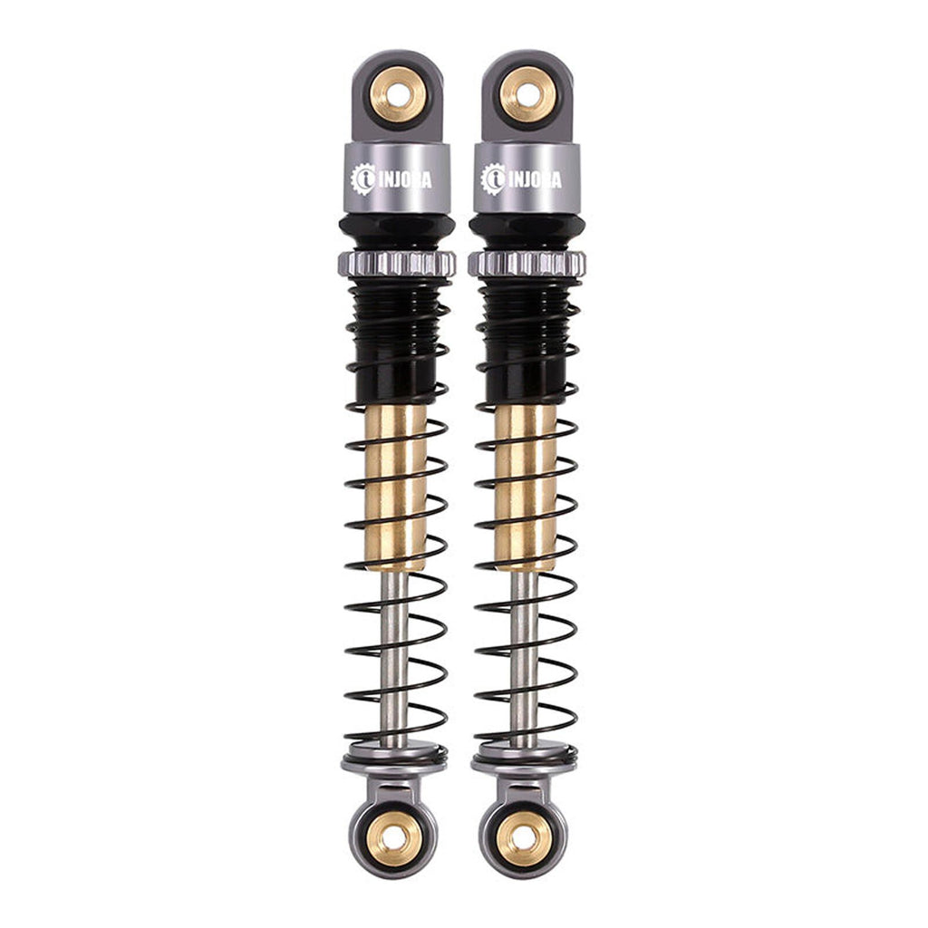 Injora Aluminum 43mm Threaded Oil Shocks, Grey, 1/24 Axial SCX24 (4) (INJSCX24-27GL-4)