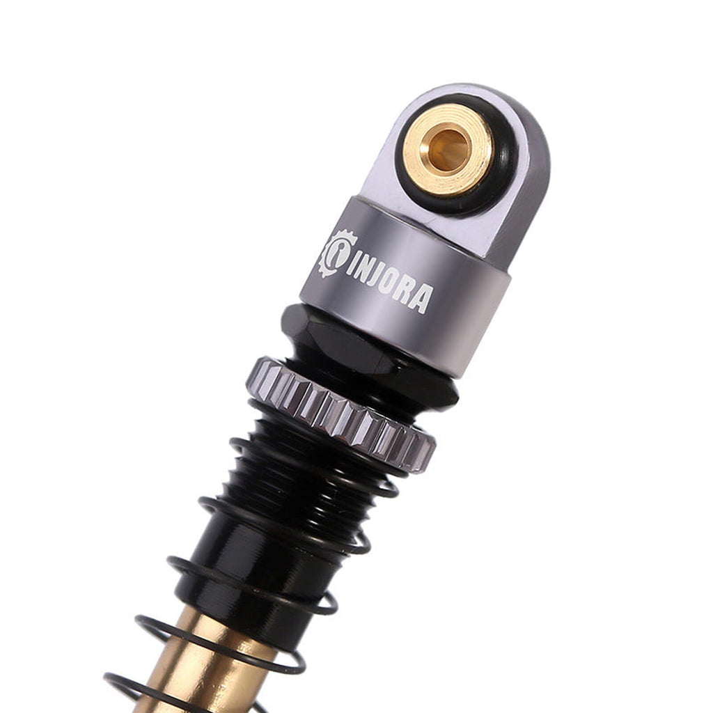 Injora Aluminum 43mm Threaded Oil Shocks, Grey, 1/24 Axial SCX24 (4) (INJSCX24-27GL-4)