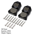 INJORA black brass diff covers for Axial SCX24 and AX24, pair, INJSCX24-37BK, alternate view