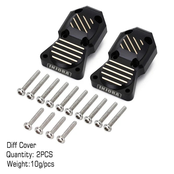 INJORA black brass diff covers for Axial SCX24 and AX24, pair, INJSCX24-37BK, alternate view
