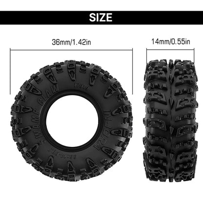 36*14mm 0.7" Swamp Claw Tires (T7019)