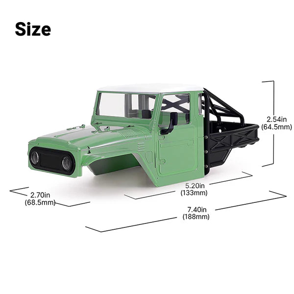 IR40-24 Half Truck Body SCX24:  Muted Green