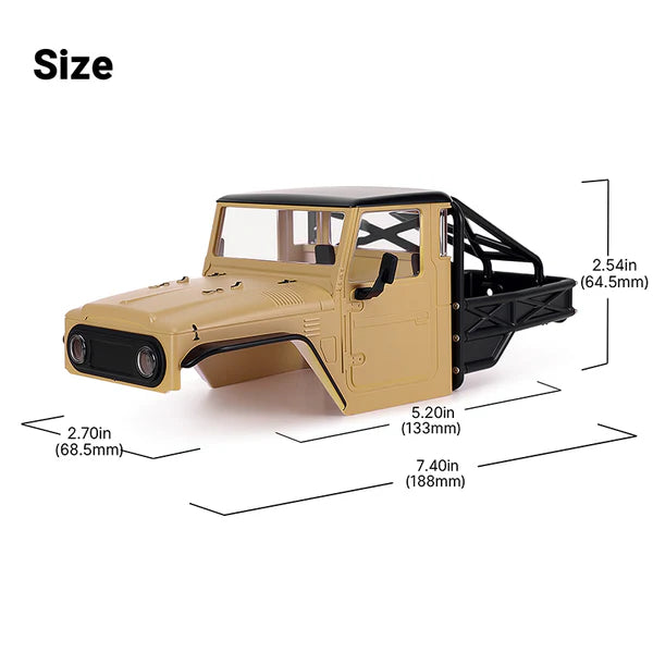 IR40-24 Half Truck Body SCX24:  Sandy Taupe