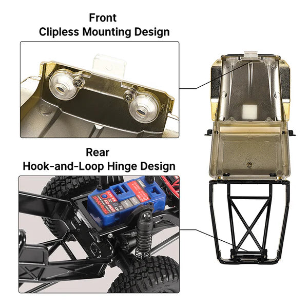 IR40 Half Truck Body TRX4M Defender Bronco Gold LE