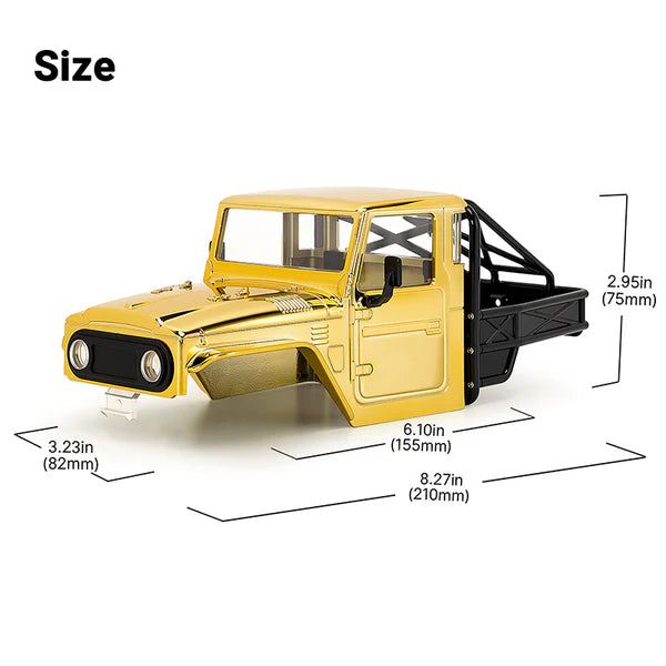 IR40 Half Truck Body TRX4M Defender Bronco Gold LE