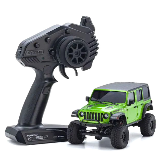 1/28 Mini Z 4x4 Jeep Wrangler Unlimited Rubicon Green:KYO32536GR