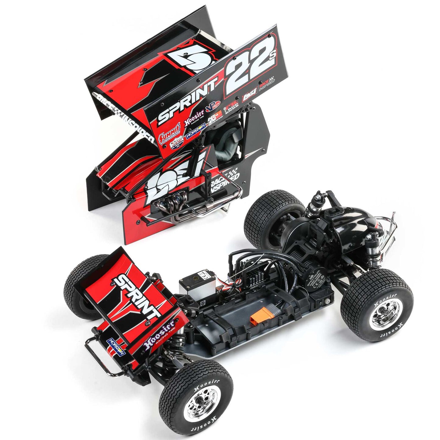 1/10 22S Sprint, RTR, 2WD Red (Includes Battery & Charger) : LOS-2359