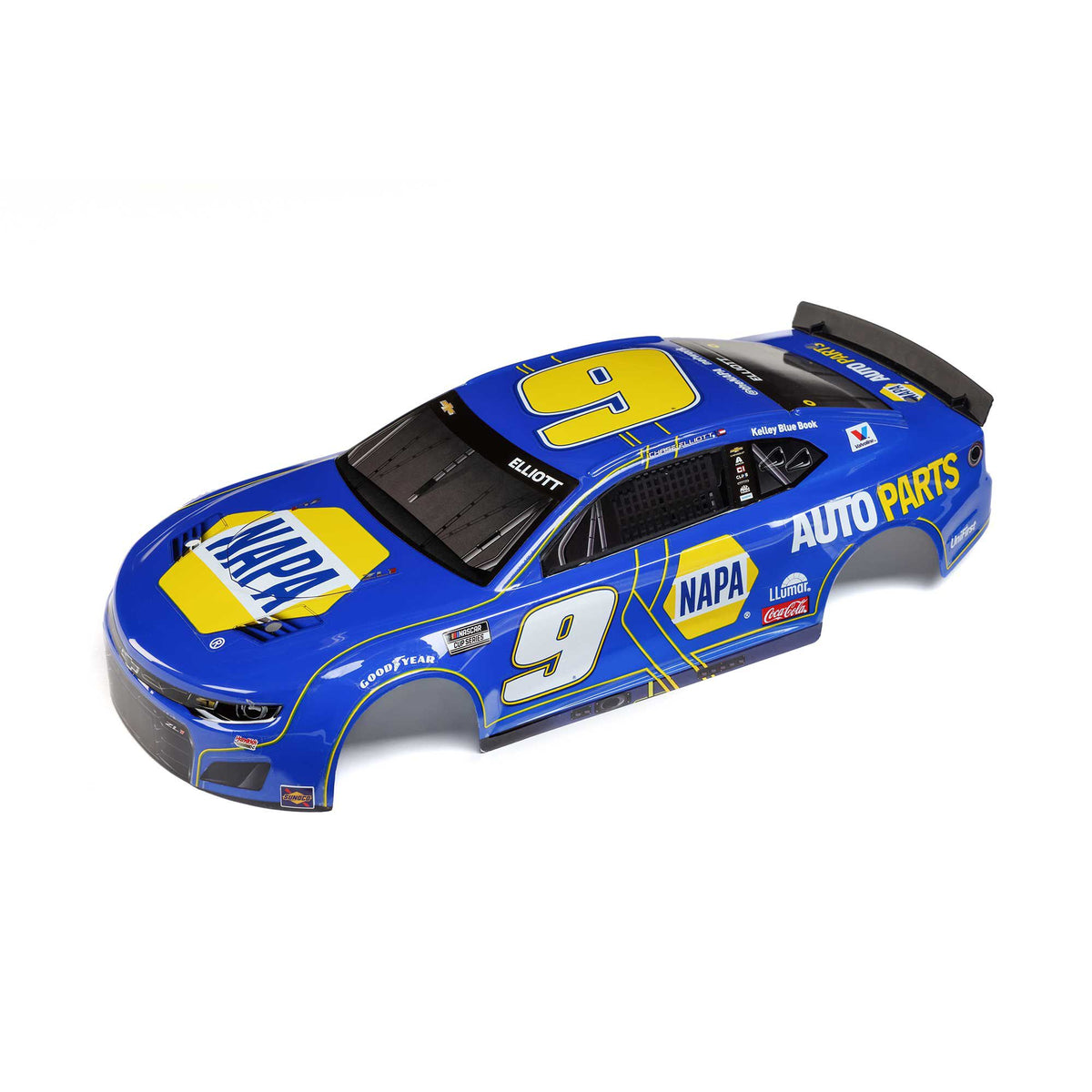 Losi Chase Elliott #9 NAPA 2025 NASCAR GROM body LOS-2787, front three-quarter view