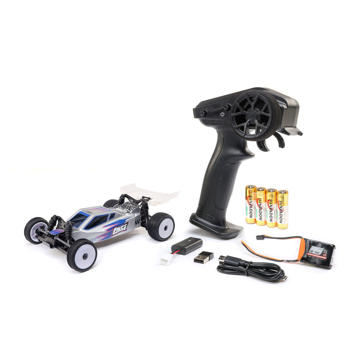 Losi 1/24 Micro-B 2S 2WD RTR Race Buggy (Battery & Charger Included), White (LOS00007T1)
