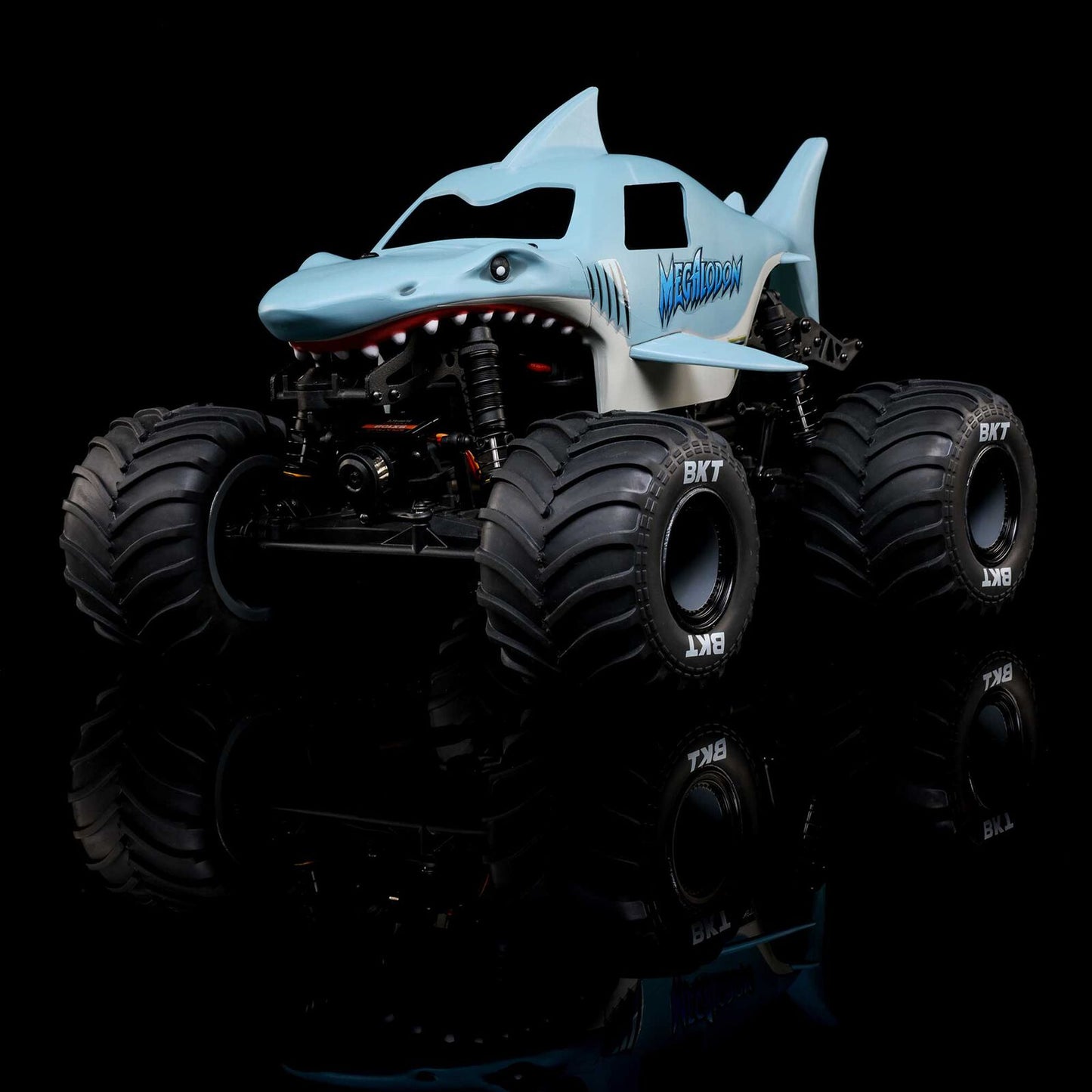 1/18 Mini LMT Megalodon 2S 4X4 RTR Monster Truck (Battery & Charger Included), Blue :LOS01026T3