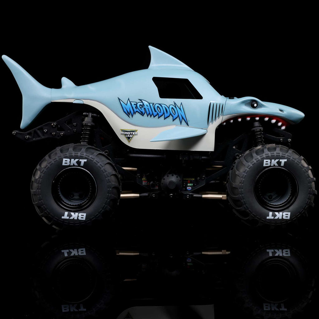 1/18 Mini LMT Megalodon 2S 4X4 RTR Monster Truck (Battery & Charger Included), Blue :LOS01026T3