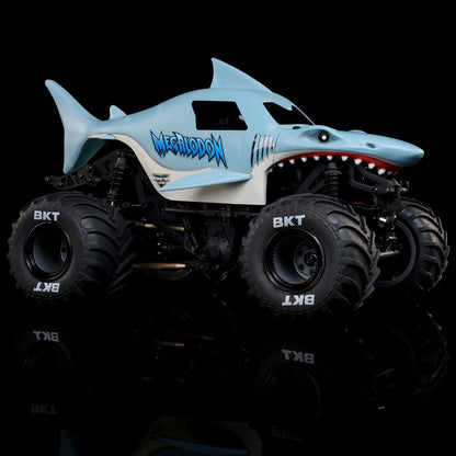 1/18 Mini LMT Megalodon 2S 4X4 RTR Monster Truck (Battery & Charger Included), Blue :LOS01026T3