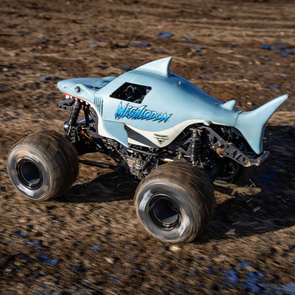 1/18 Mini LMT Megalodon 2S 4X4 RTR Monster Truck (Battery & Charger Included), Blue :LOS01026T3