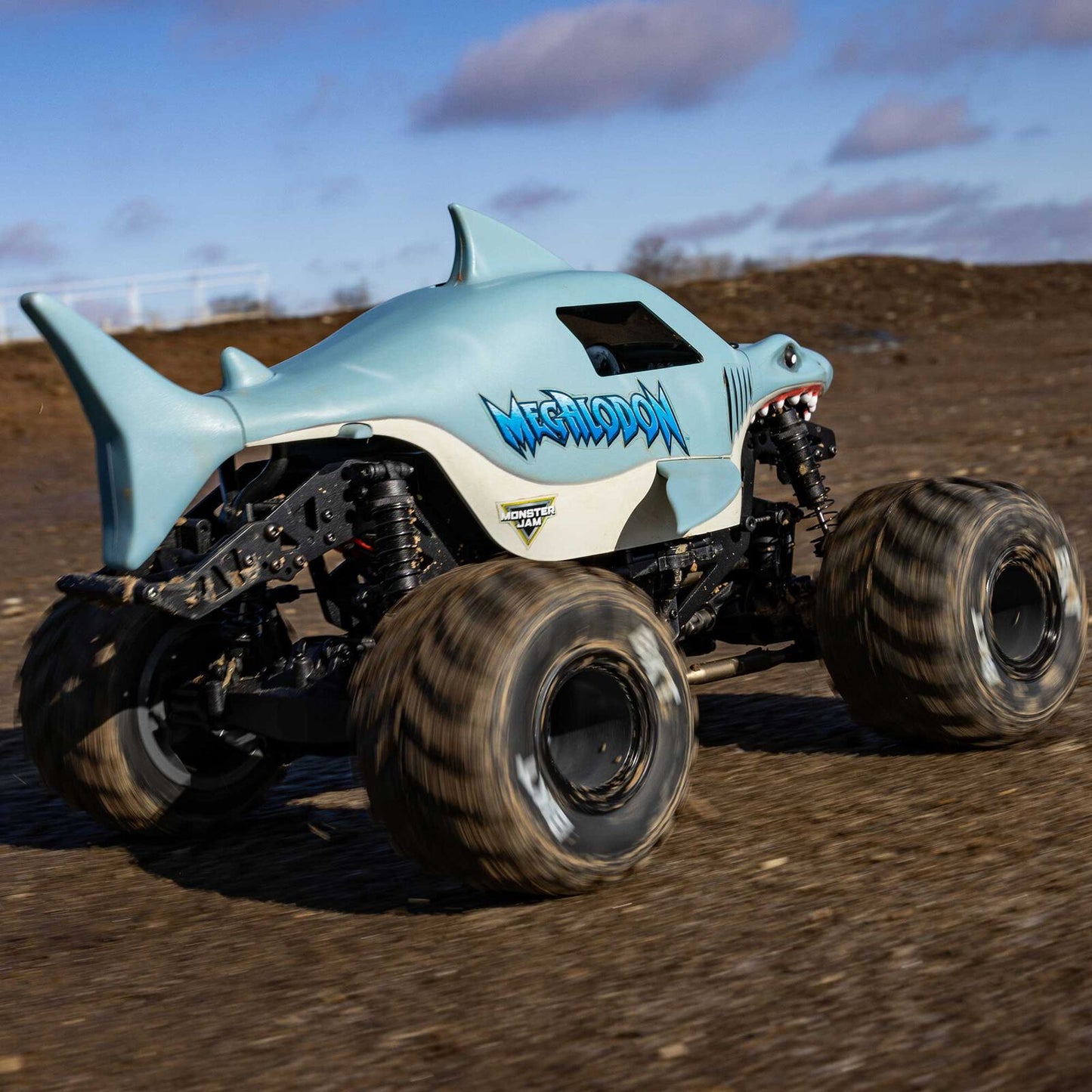 1/18 Mini LMT Megalodon 2S 4X4 RTR Monster Truck (Battery & Charger Included), Blue :LOS01026T3