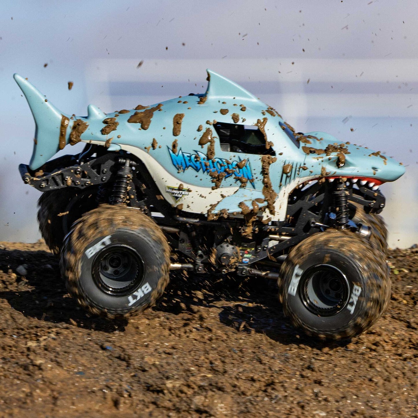 1/18 Mini LMT Megalodon 2S 4X4 RTR Monster Truck (Battery & Charger Included), Blue :LOS01026T3