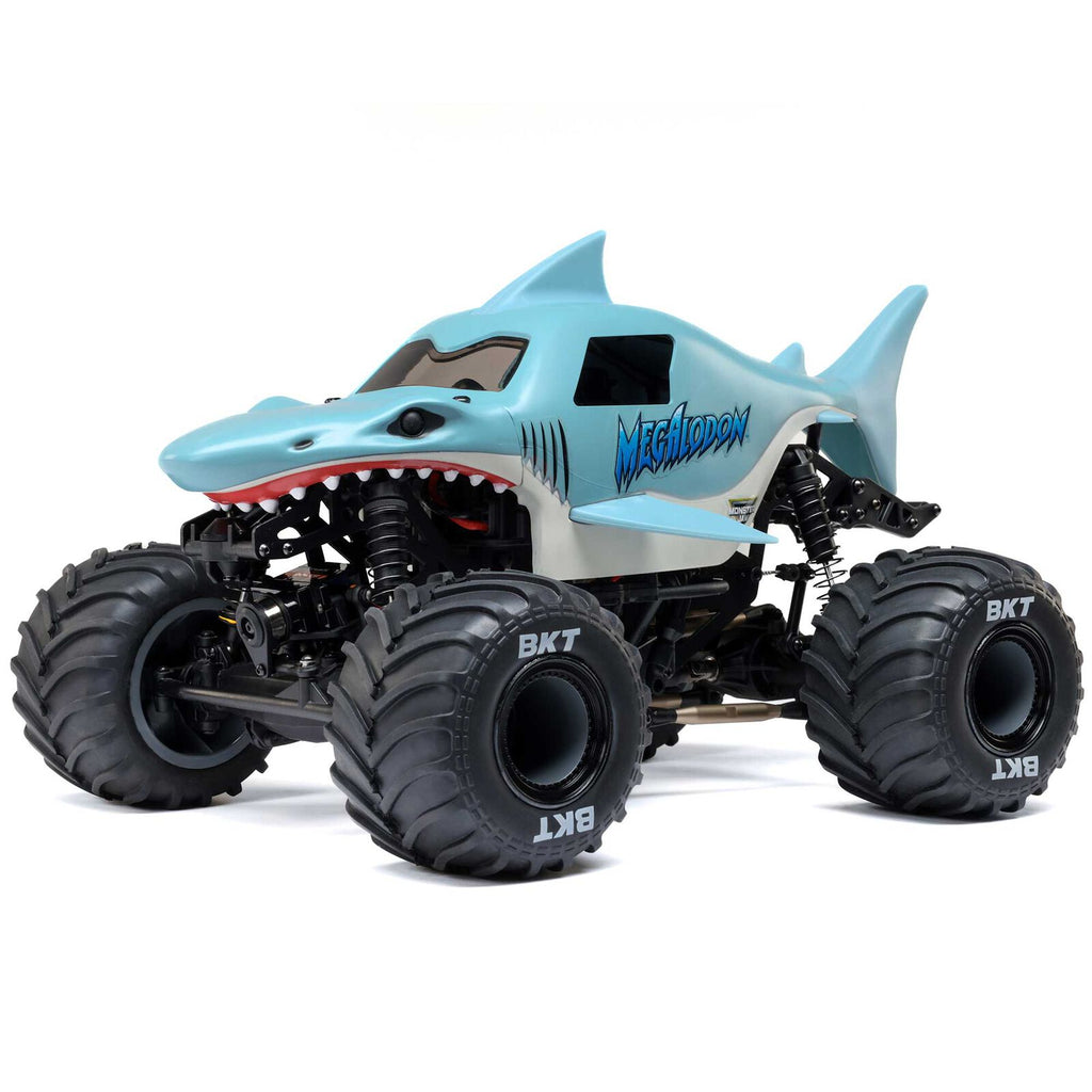 1/18 Mini LMT Megalodon 2S 4X4 RTR Monster Truck (Battery & Charger Included), Blue :LOS01026T3